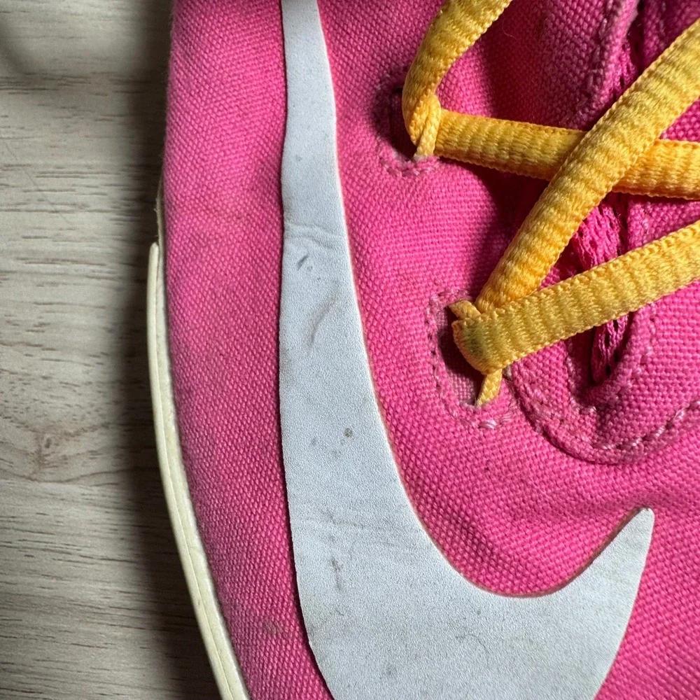 Nike Suketo 2 Canvas GS KD Youth 6.5Y Pink Yellow Low Top Sneaker 642085-618